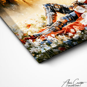 Art Mural Chevalier Aux Fleurs