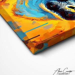 TABLEAU GORILLE COLORÉ Alessio Cacciatore