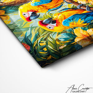 TABLEAU PERROQUET JUNGLE Alessio Cacciatore