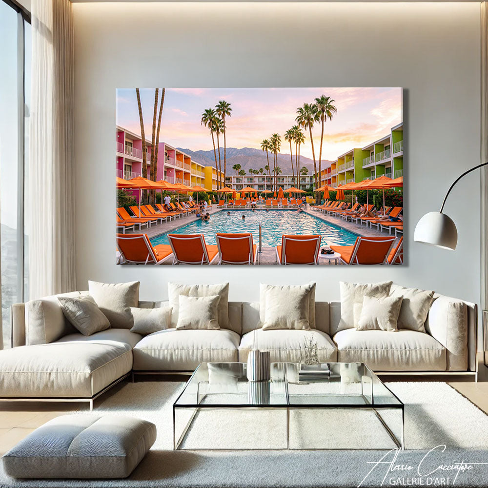 TABLEAU PISCINE CALIFORNIE