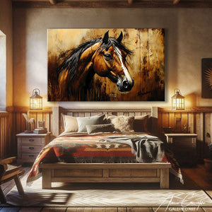 TABLEAU CHEVAL VINTAGE