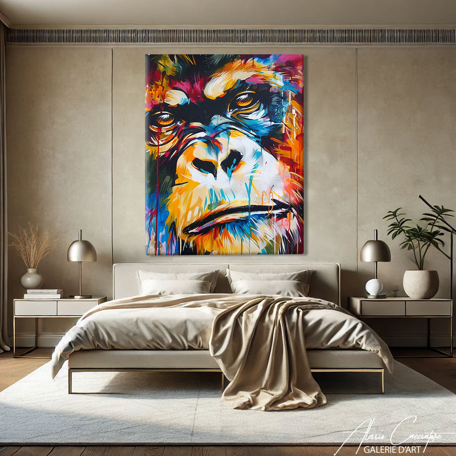 TABLEAU SINGE MODERNE – mise en situation