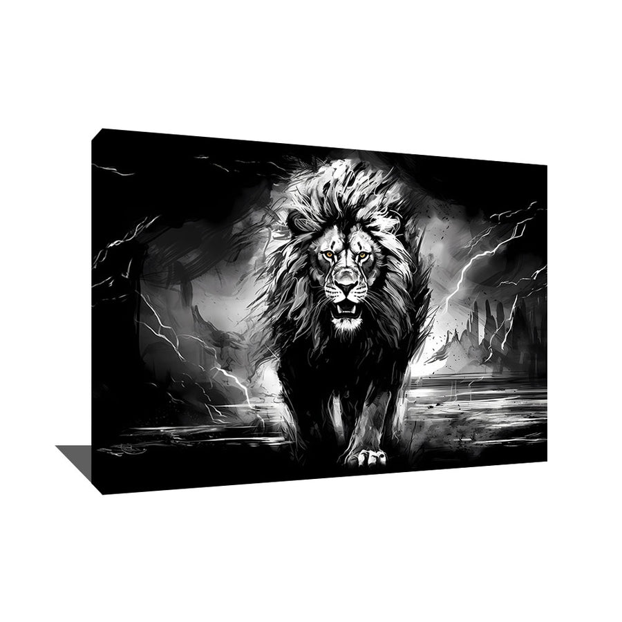 tableau lion