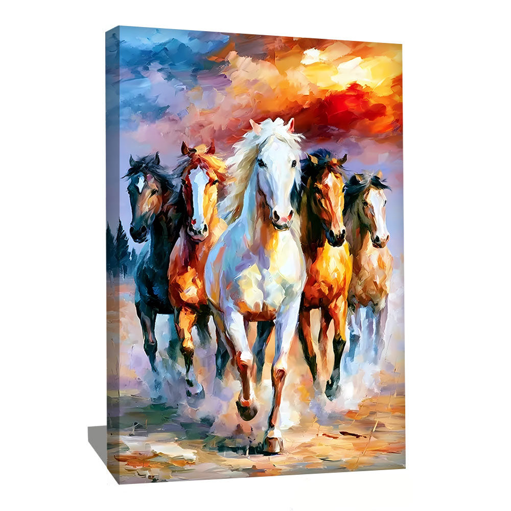 TABLEAU ABSTRAIT DE CHEVAUX