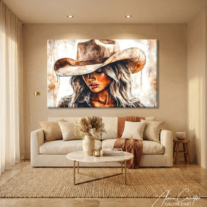 Peinture Femme Western