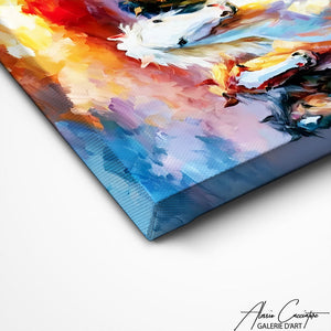 TABLEAU ABSTRAIT DE CHEVAUX Alessio Cacciatore