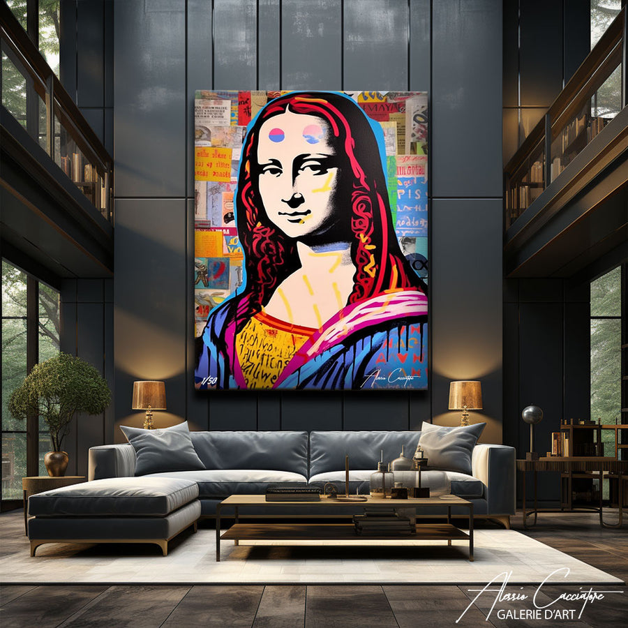 tableau pop art mona lisa – mise en situation