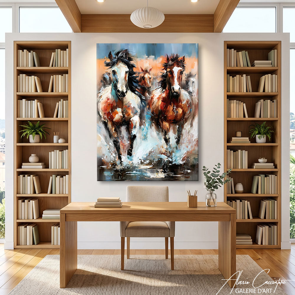 TABLEAU CHEVAUX SAUVAGES