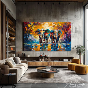 Éléphant sur Toile