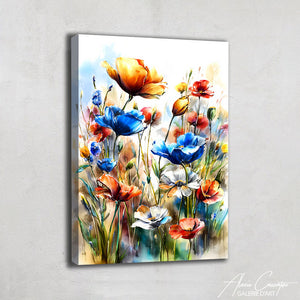 Tableau Aquarelle Fleurs