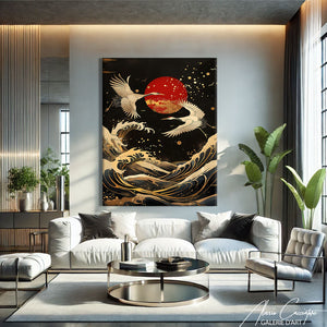 Peinture Oiseaux Japonais