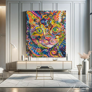 TABLEAU POP ART CHAT Alessio Cacciatore