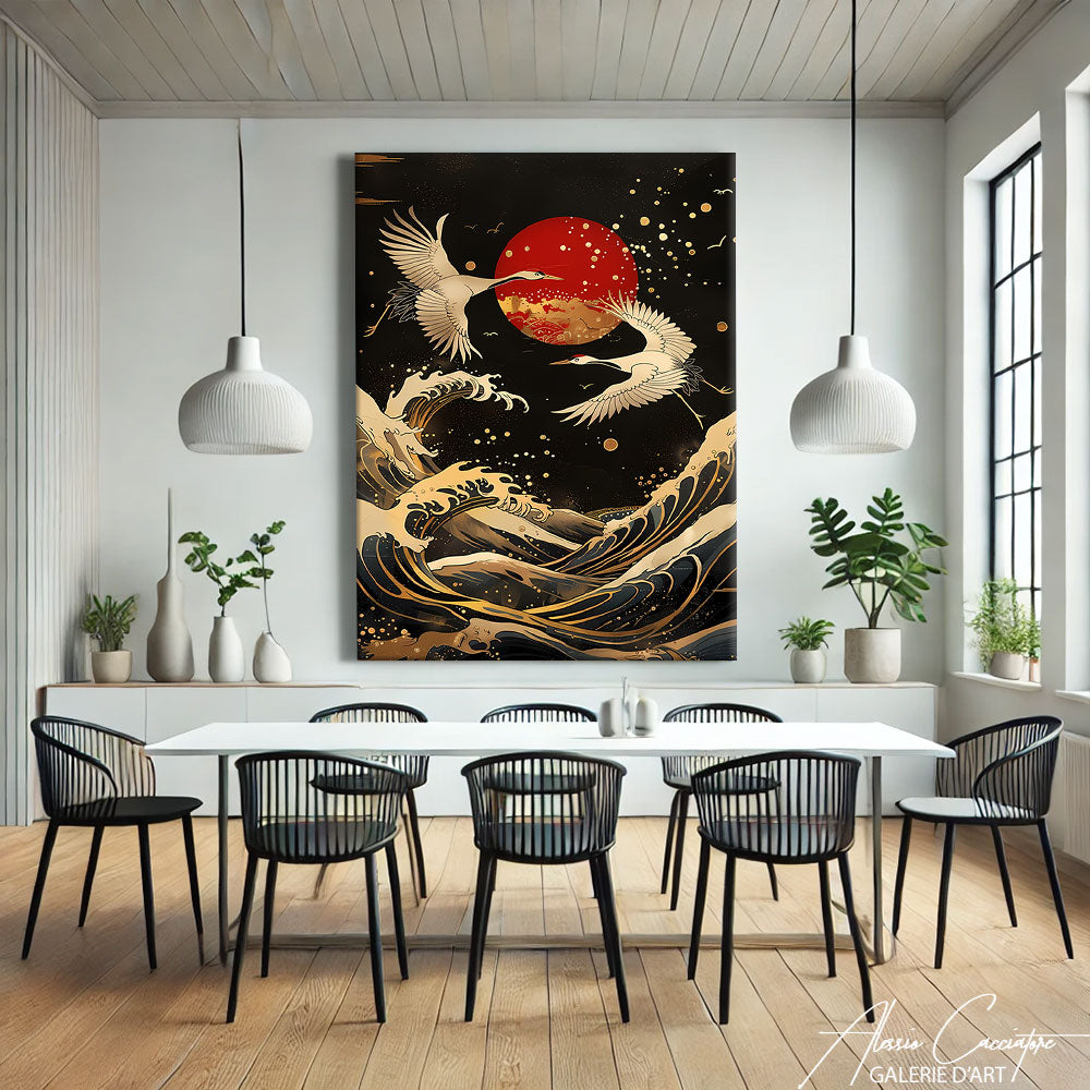 Tableau Peinture Paysage Japonais