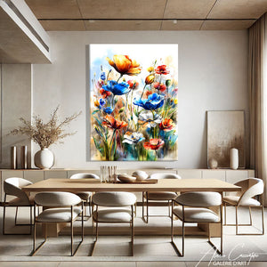 TABLEAU AQUARELLE FLEURS Alessio Cacciatore