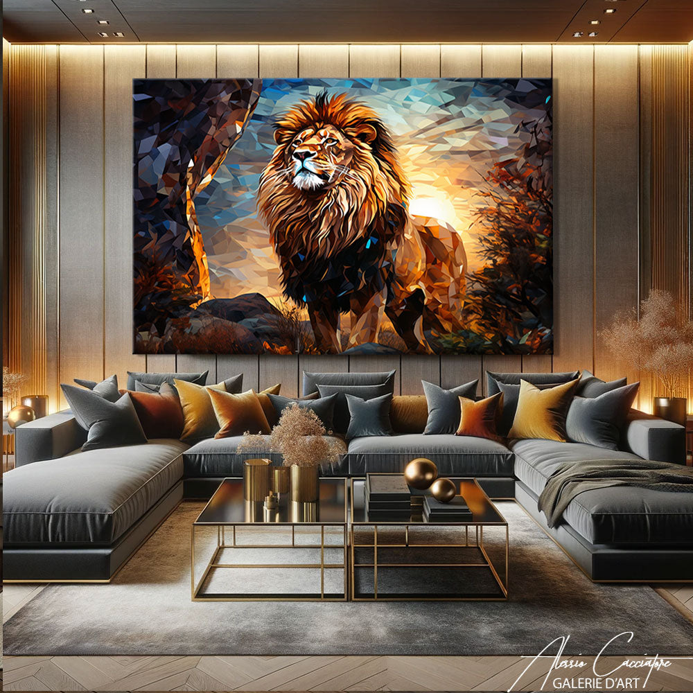 peinture lion artiste