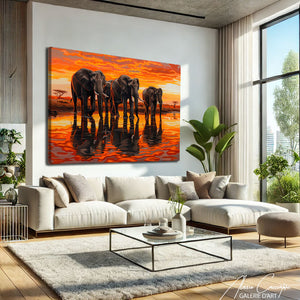 Tableau Éléphant Coloré