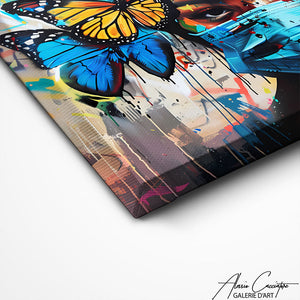 TABLEAU STREET ART PAPILLON AlessioCacciatore