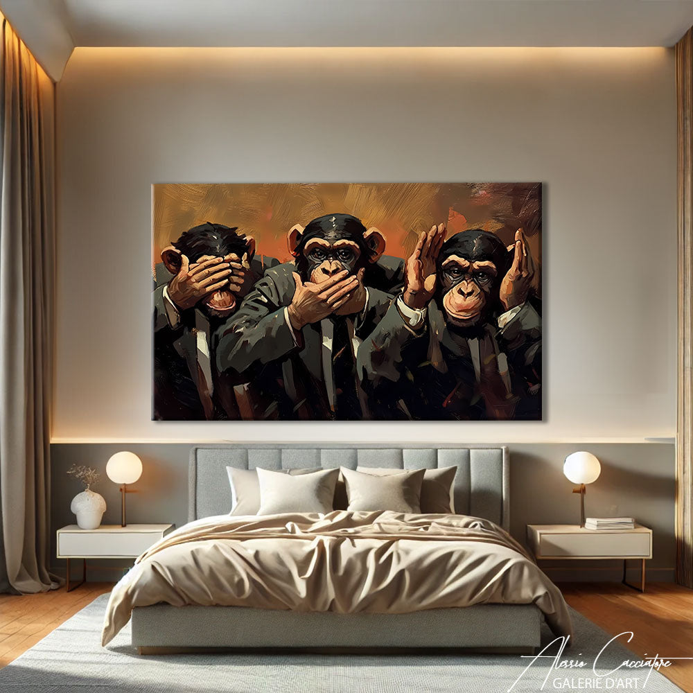 TABLEAU 3 SINGES ART