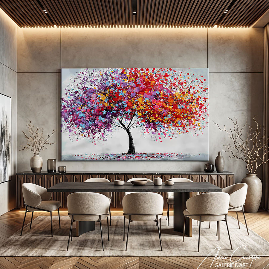 TABLEAU ARBRE DE VIE COLORÉ – mise en situation