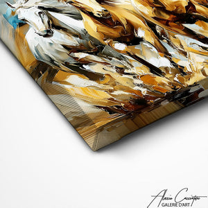 TABLEAU CHEVAUX ABSTRAIT Alessio Cacciatore