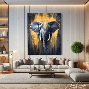Cadre toile éléphant
