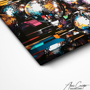 TABLEAU BOULE DISCO POP ART AlessioCacciatore