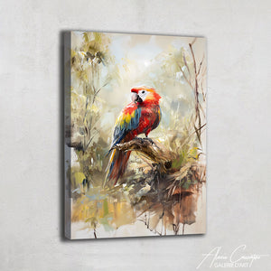 Peinture Perroquet Vintage