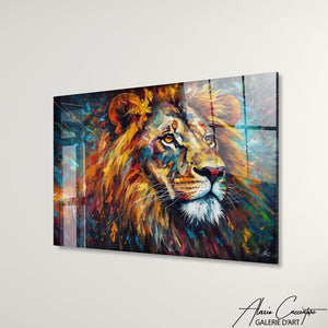 TABLEAU LION PEINTURE Alessio Cacciatore