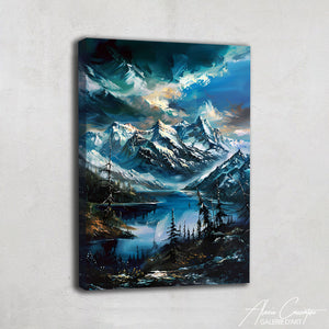 Tableau Paysage Montagne Neige