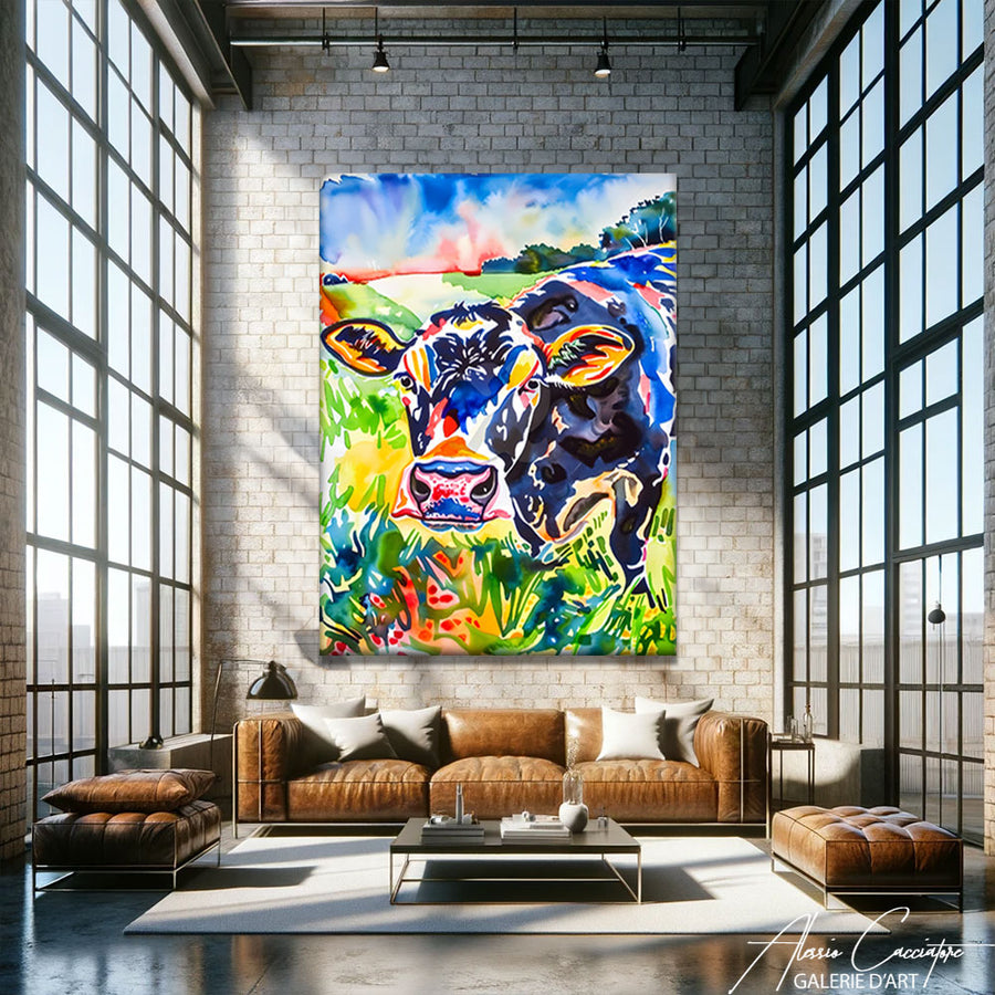 Tableau Vache Coloré – mise en situation