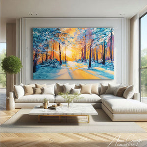 TABLEAU FORÊT ENNEIGÉE AlessioCacciatore