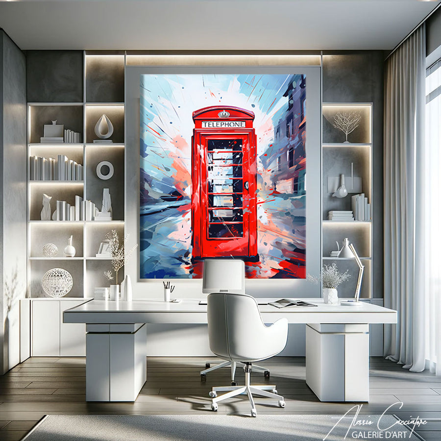 tableau londres rouge – mise en situation
