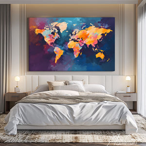 grand tableau carte du monde