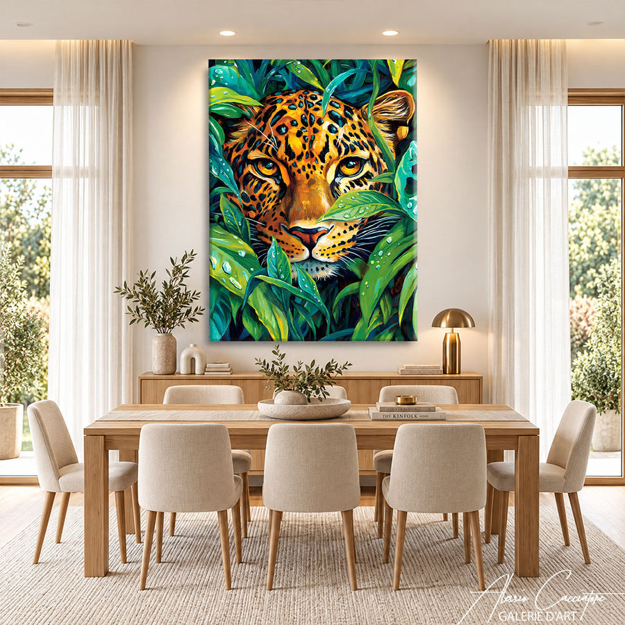 Tableau Leopard Tableau Peinture – mise en situation