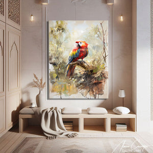 Peinture Perroquet Vintage