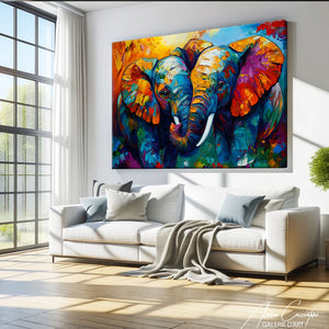 Cadre mural éléphant