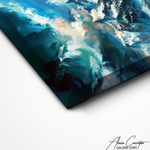 TABLEAU PAYSAGE MONTAGNE NEIGE Alessio Cacciatore