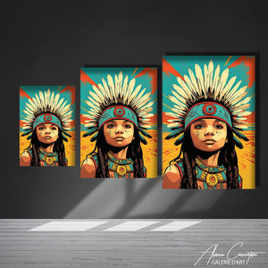 TABLEAU INDIEN CARTOON Alessio Cacciatore