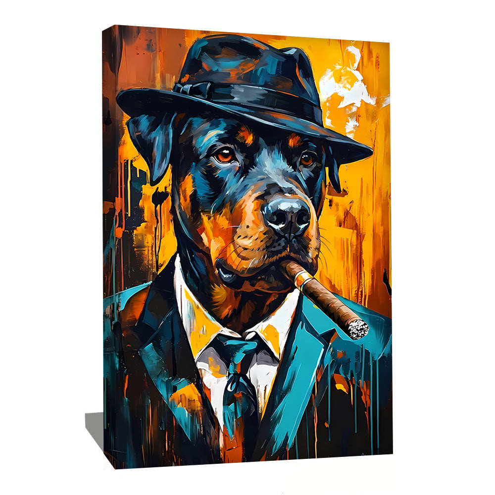 Tableau Chien En Costume