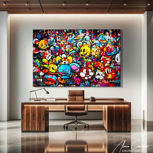 TABLEAU STREET ART PEINTURE Alessio Cacciatore