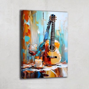 Tableau Avec Une Guitare