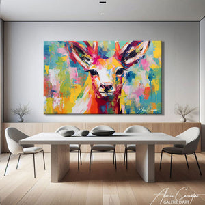 TABLEAU CERF ARTISTE Alessio Cacciatore