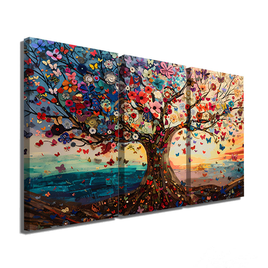 TABLEAU TRIPTYQUE ARBRE DE VIE Alessio Cacciatore