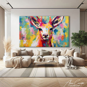 TABLEAU CERF ARTISTE Alessio Cacciatore