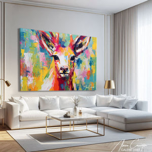 TABLEAU CERF ARTISTE Alessio Cacciatore
