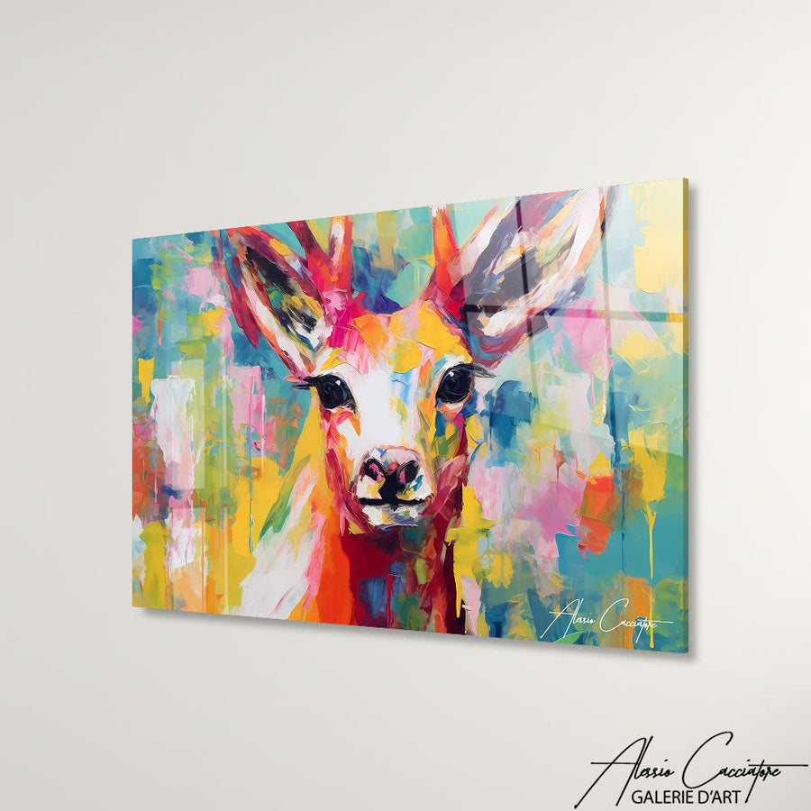 TABLEAU CERF ARTISTE Alessio Cacciatore – mise en situation