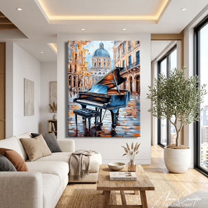 Toile Abstraite Piano