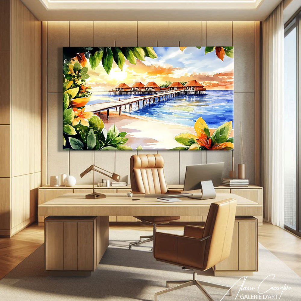 Affiche Coucher De Soleil Sur La Plage