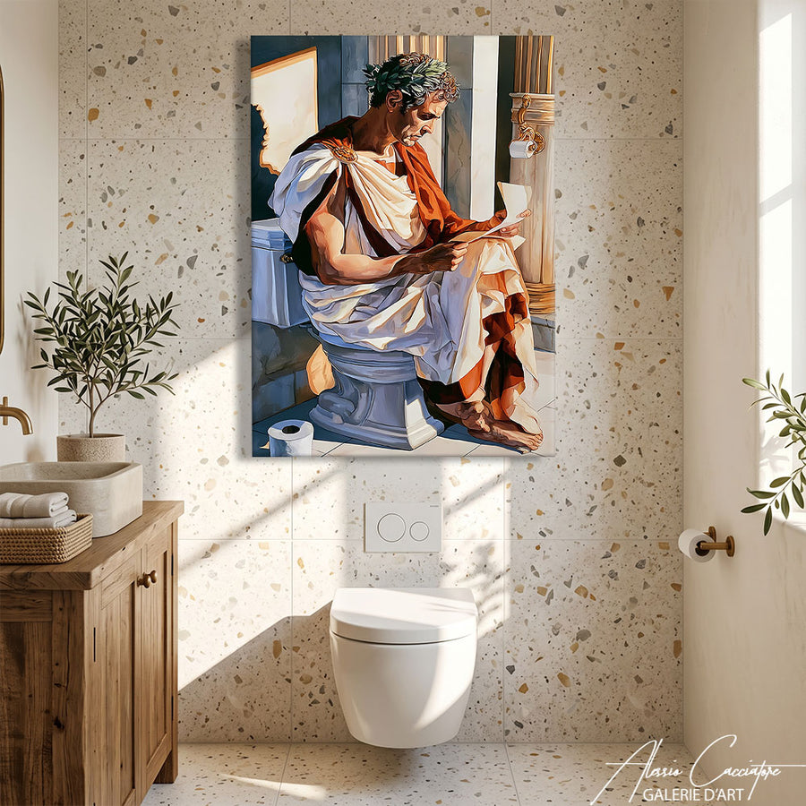 Toile Decoration Toilette – mise en situation