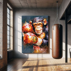 Toile Singe Boxe